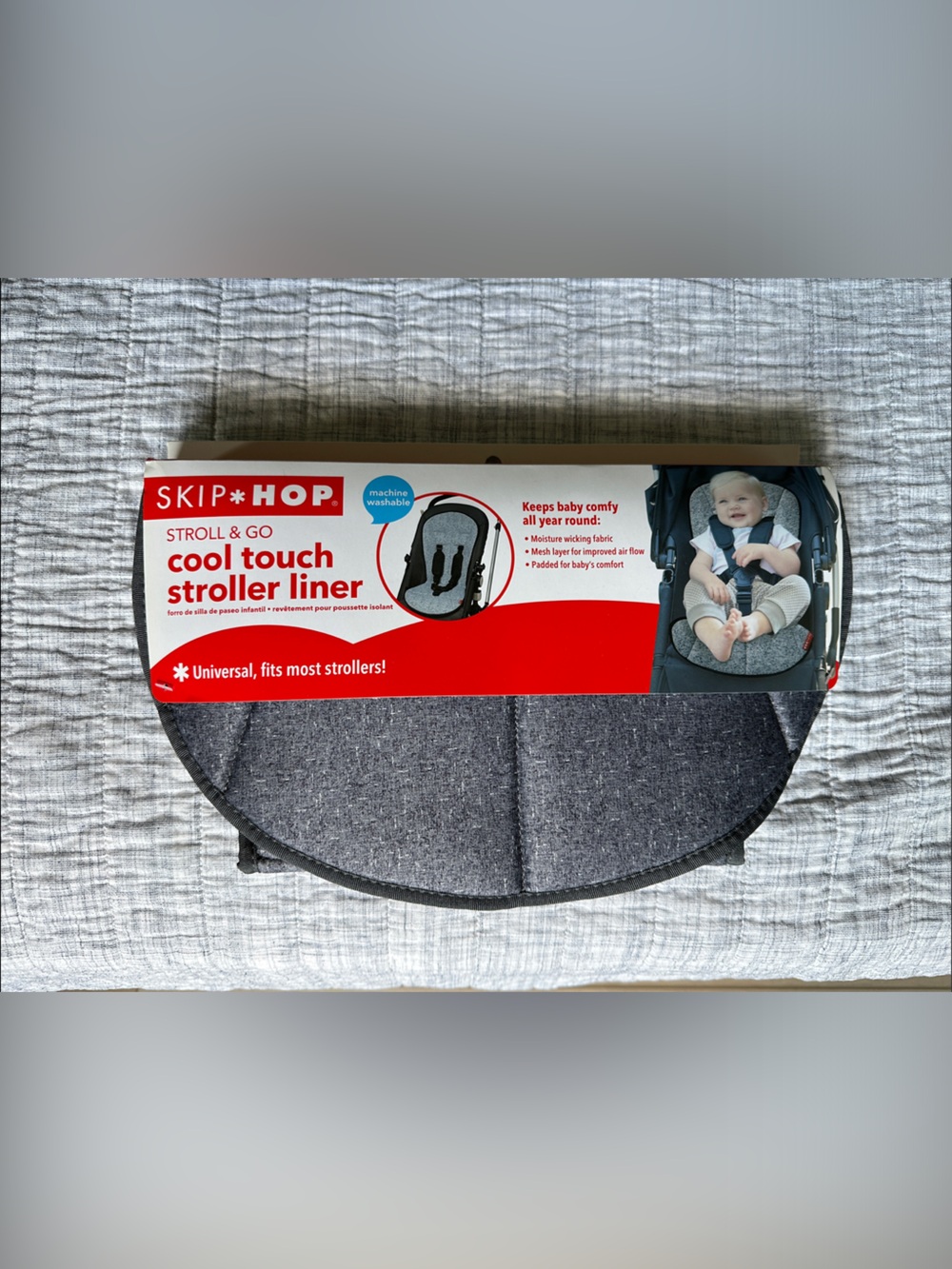 Skip Hop Gray Cool-Touch Stroller Liner